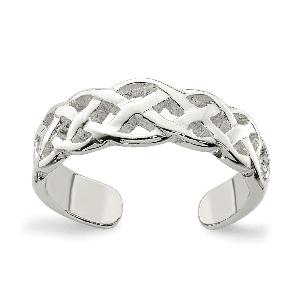 Sterling Silver Celtic Weave Toe Ring (QR851) – Goldia.com.au