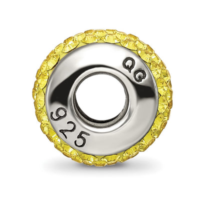 Sterling Silver Reflections November Full Yellow Preciosa Crystal Bead