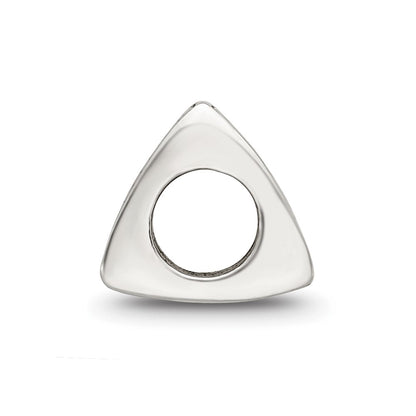 Sterling Silver Reflections Letter P Triangle Block Bead