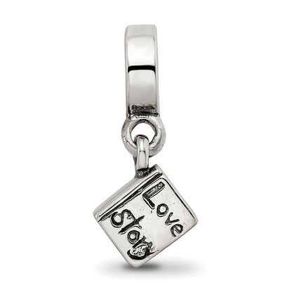 Sterling Silver Reflections Love Story Book Dangle Bead
