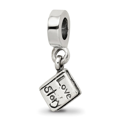 Sterling Silver Reflections Love Story Book Dangle Bead