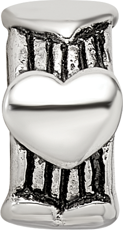 Sterling Silver Reflections Heart Bead