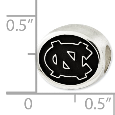 Sterling Silver Antiqued University Of North Carolina Collegiate Bead