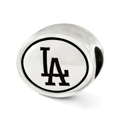 Sterling Silver Mlb Siskiyou Buckle Antiqued Los Angeles Dodgers Bead