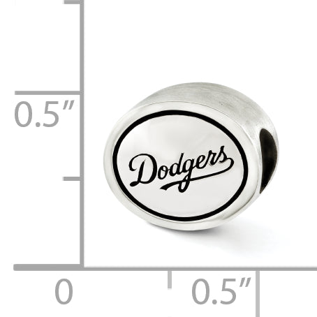 Sterling Silver Mlb Siskiyou Buckle Antiqued Los Angeles Dodgers Bead