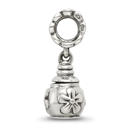 Sterling Silver Reflections Floral Ash Dangle Bead