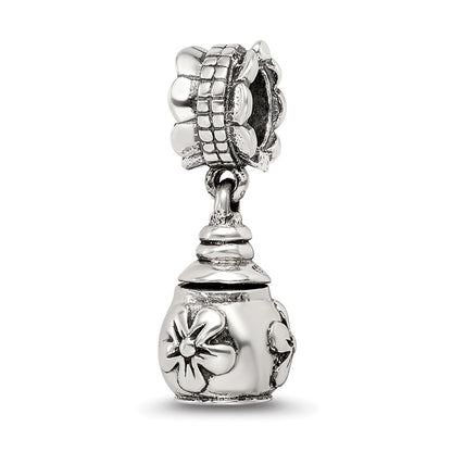 Sterling Silver Reflections Floral Ash Dangle Bead