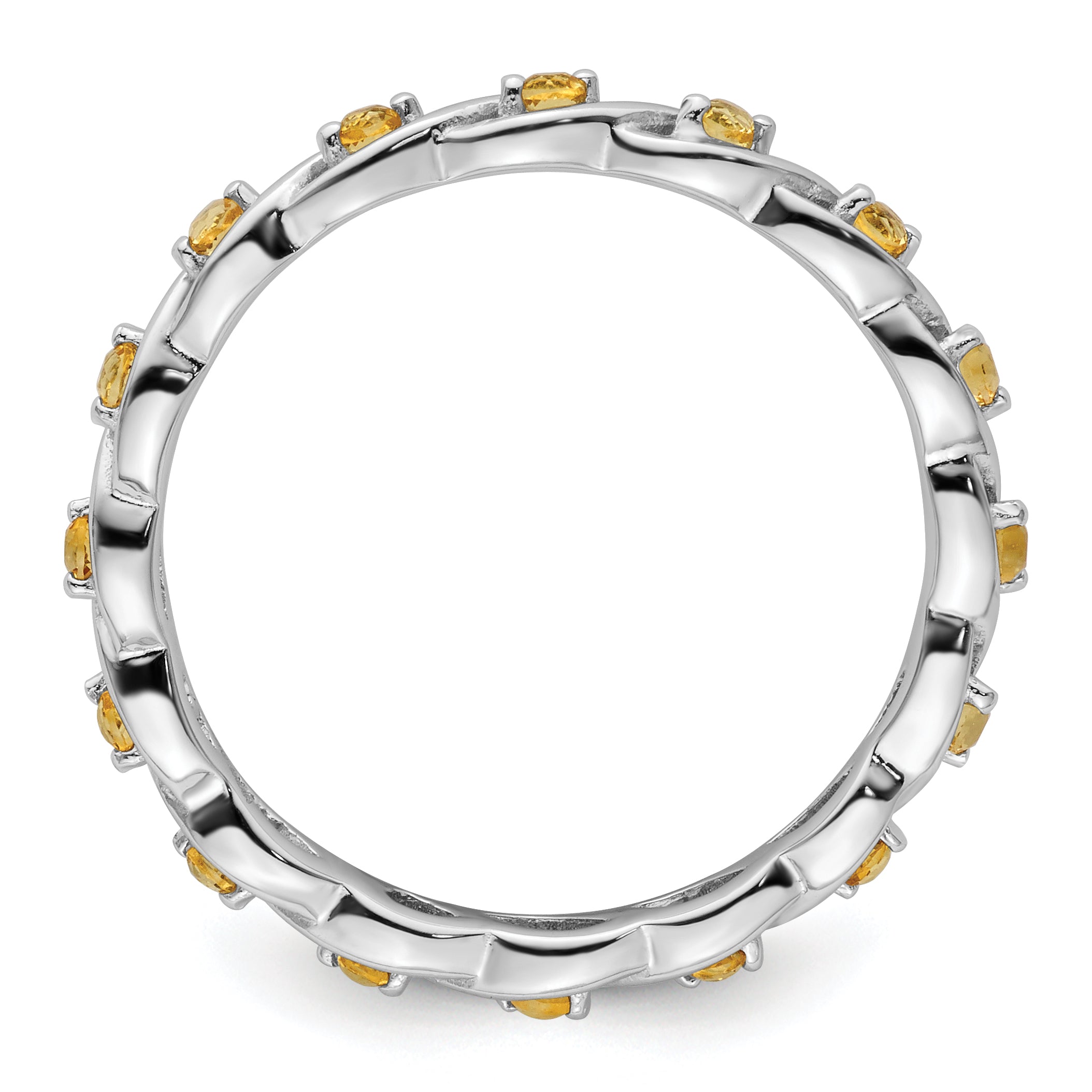Sterling Silver Stackable Expressions Citrine Ring