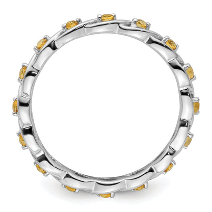 Sterling Silver Stackable Expressions Citrine Ring