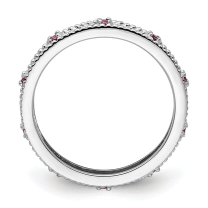 Sterling Silver Stackable Expressions Rhodolite Garnet Ring