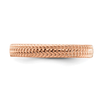 Sterling Silver Stackable Expressions Pink Plated Ring