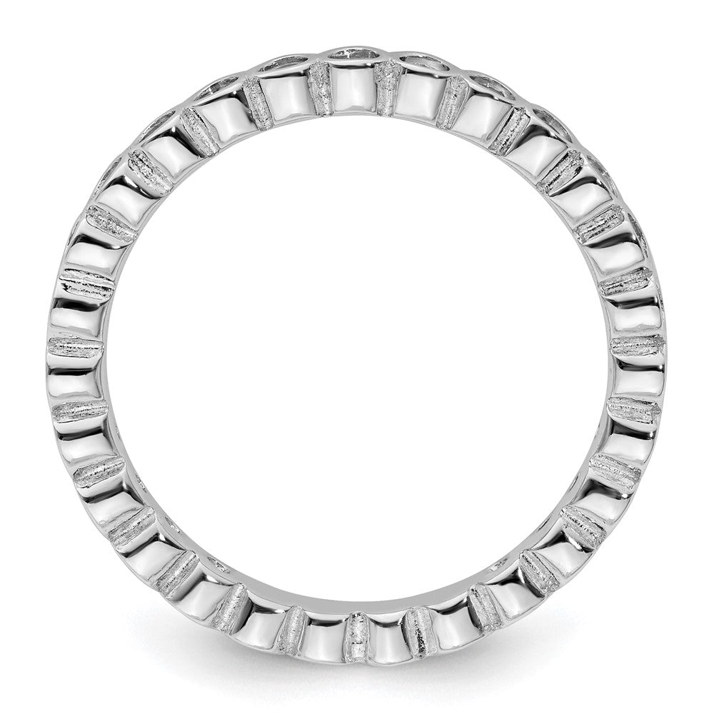 Sterling Silver Stackable Expressions Aquamarine Ring