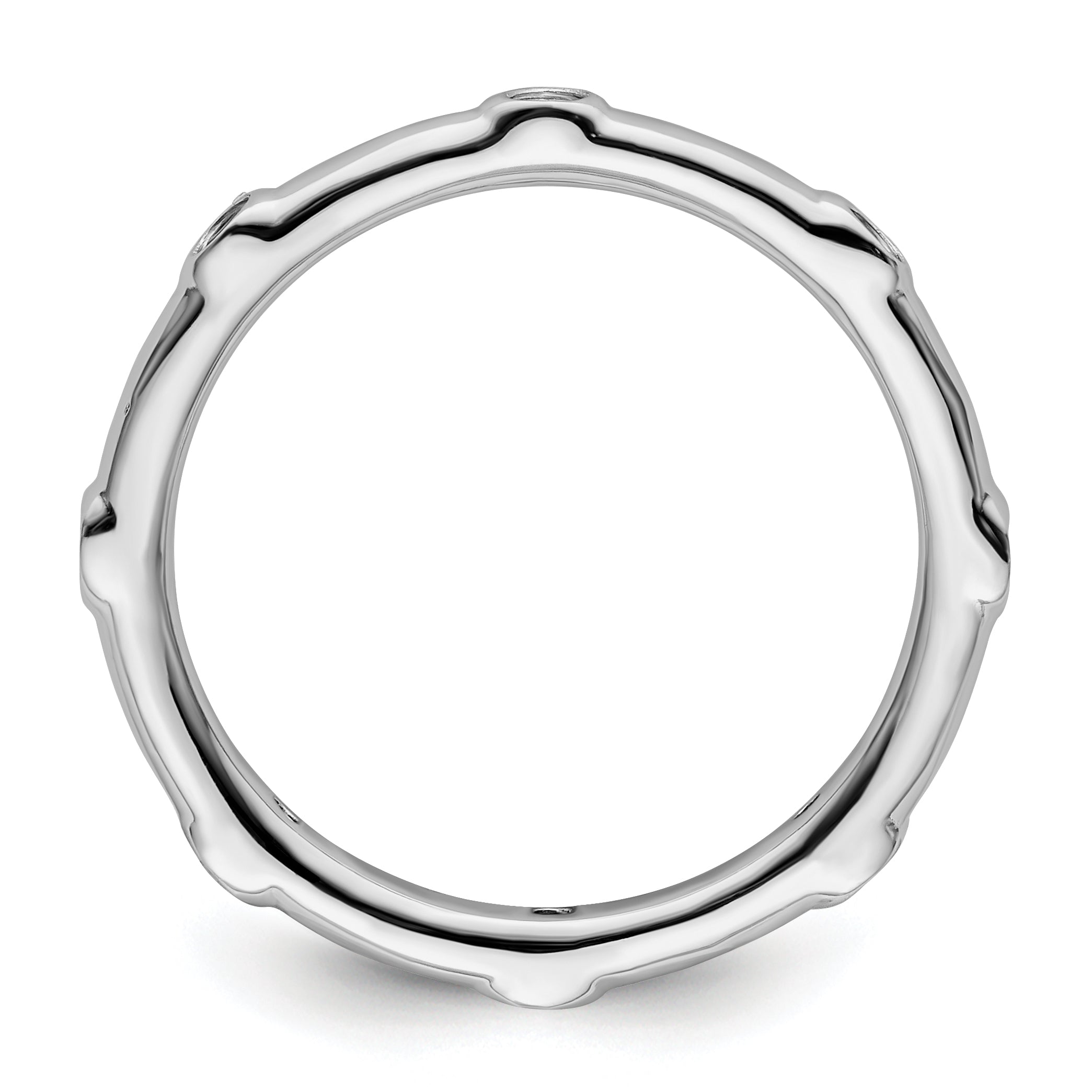 Sterling Silver Stackable Expressions Aquamarine Ring