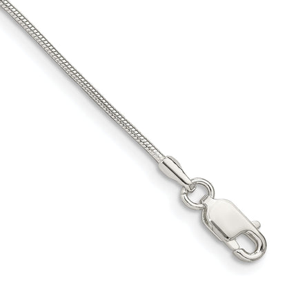 9 Inch Sterling Silver 1mm Snake Chain Bracelet