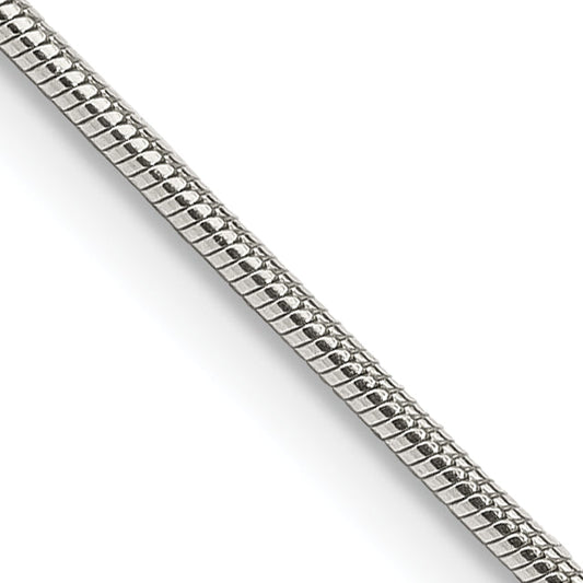 18 Inch Sterling Silver 1.2mm Snake Chain Necklace
