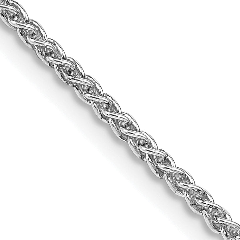 Sterling Silver Rhodium-Plated 1.75mm Round Spiga Chain Necklace