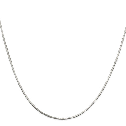 16 Inch Sterling Silver 1mm Square Snake Chain Necklace