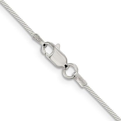 16 Inch Sterling Silver 1mm Square Snake Chain Necklace