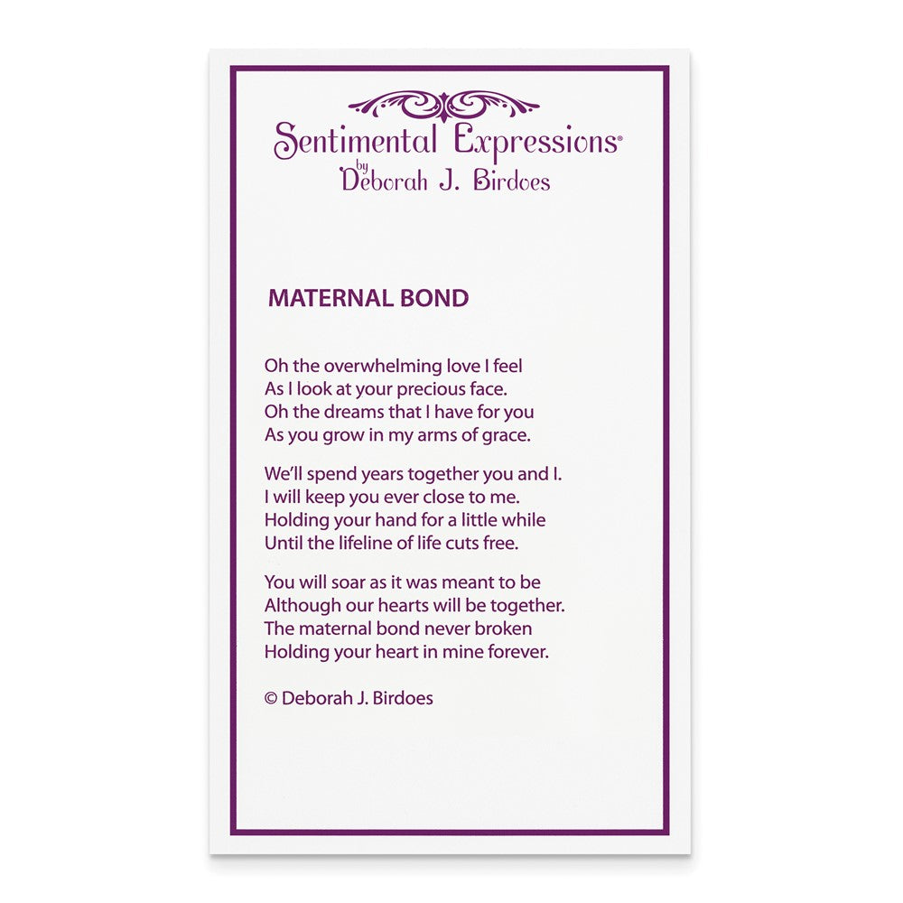 Sterling Silver Sentimental Expressions Rhodium-Plated Polished Maternal Bond 18In Necklace