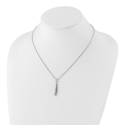Sterling Silver White Ice Rhodium-Plated 18 Inch Diamond Necklace With 2 Extender