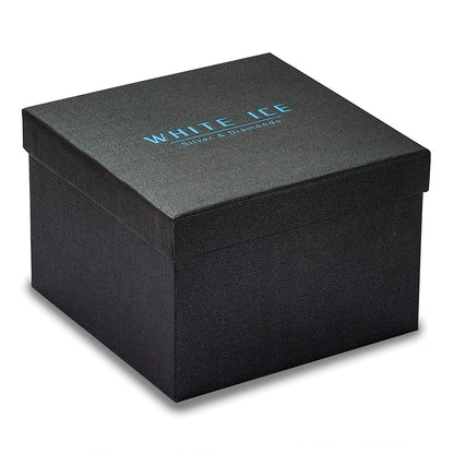 7.25 Inch White Ice Sterling Silver Rhodium-Plated 7.5 Amethyst And Diamond Bracelet With 1.25 Extender