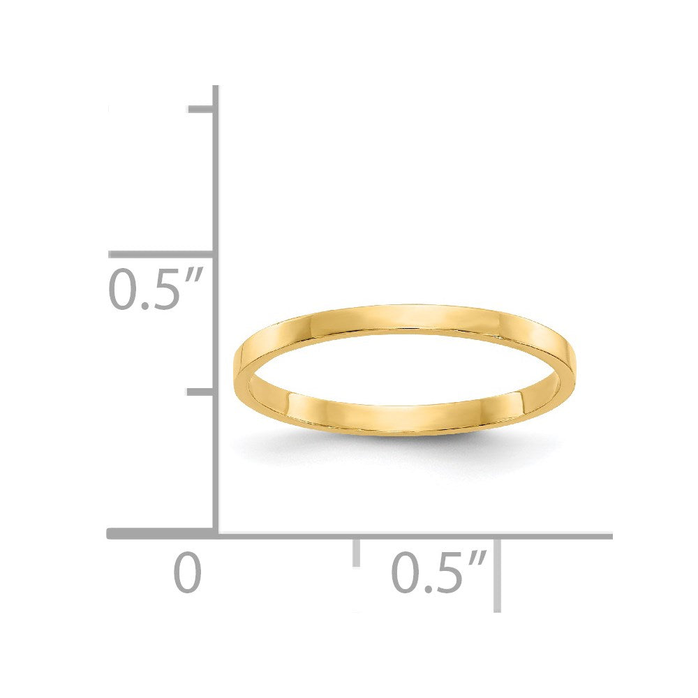 14K Yellow Gold High Polished Band Childs Ring