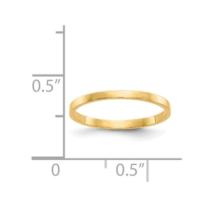 14K Yellow Gold High Polished Band Childs Ring