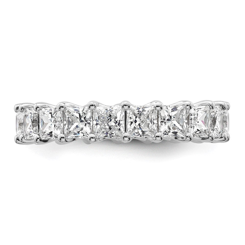 14k White Gold 14KW Princess Lab Grown Diamond VS/SI+ G+ Eternity Band Ring