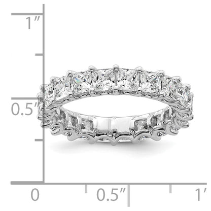 14k White Gold 14KW Princess Lab Grown Diamond VS/SI+ G+ Eternity Band Ring