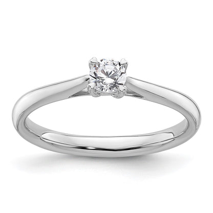 14K White Gold True Origin 1/4 Carat Lab Grown Diamond Vs+ F+ Round Solitaire Engagement Ring