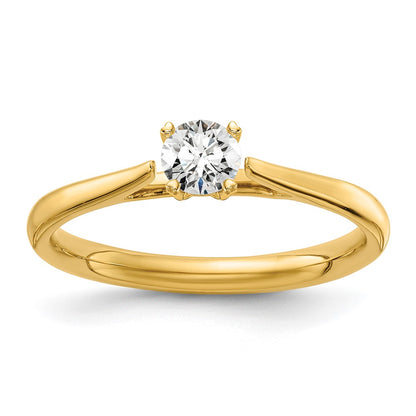 14k Yellow Gold True Origin 1/4 Ct. Lab Grown Diamond VS/SI+ G+ Round Solitaire Engagement Ring
