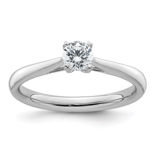 True Origin 14k White Gold 1/3 Ct. Lab Grown Diamond VS/SI+ G+ Round Solitaire Engagement Ring