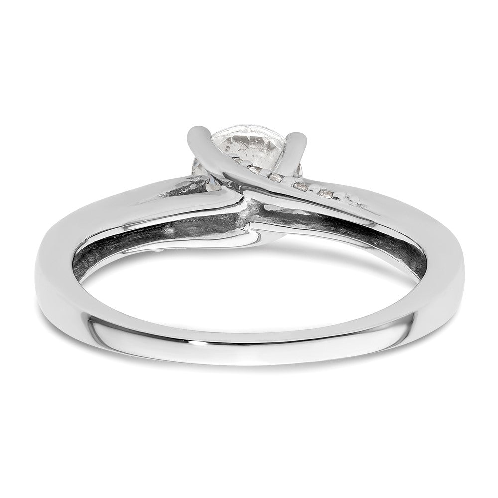 0.75ct. CZ Solid Real 14K White Gold Round Solitaire Engagement Ring Engagement Ring