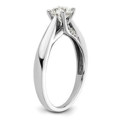 0.75ct. CZ Solid Real 14K White Gold Round Solitaire Engagement Ring Engagement Ring