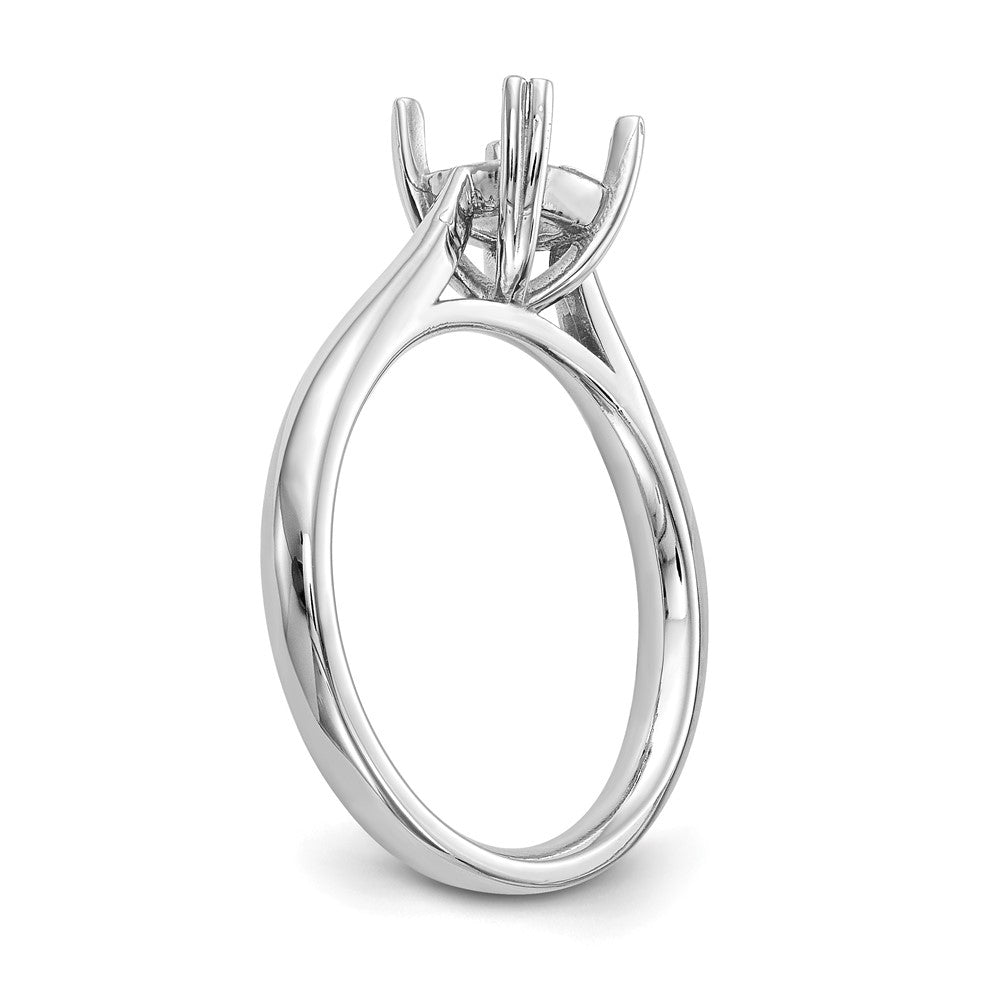 0.75ct. CZ Solid Real 14k White Gold Square Solitaire Engagement Ring
