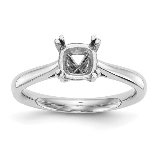 0.75ct. CZ Solid Real 14k White Gold Square Solitaire Engagement Ring