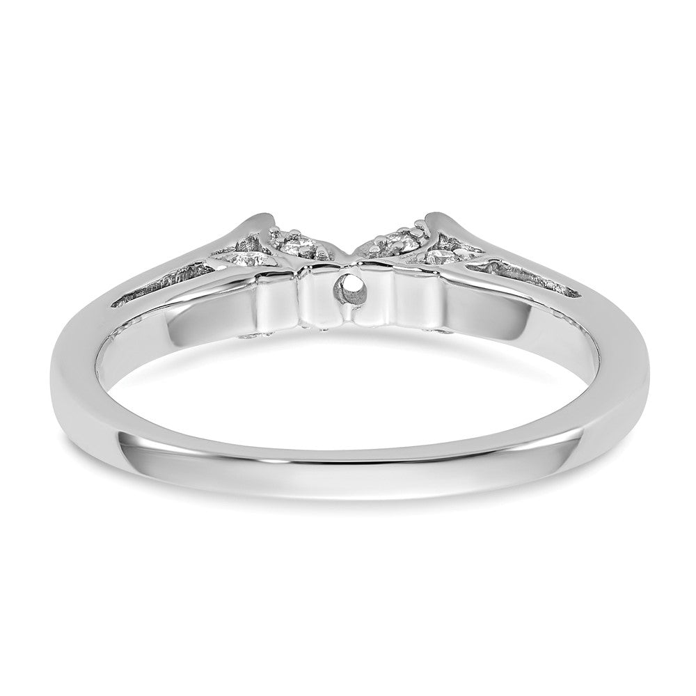0.10ct. CZ Solid Real 14K White Gold Peg Set Solitaire Engagement Ring Engagement Ring