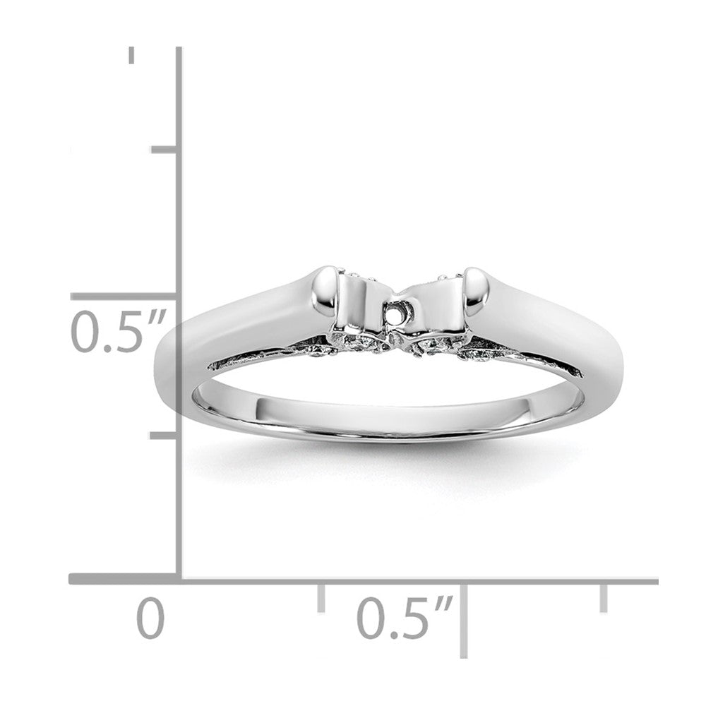 0.10ct. CZ Solid Real 14K White Gold Peg Set Solitaire Engagement Ring Engagement Ring