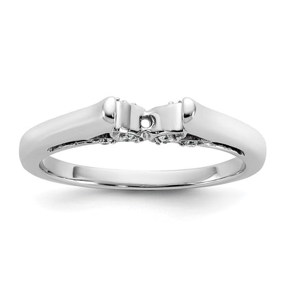 0.10ct. CZ Solid Real 14K White Gold Peg Set Solitaire Engagement Ring Engagement Ring