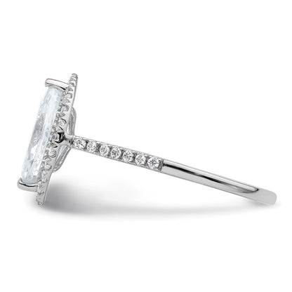 1.50ct. CZ Solid Real 14ktt Marquise Halo Engagement Ring