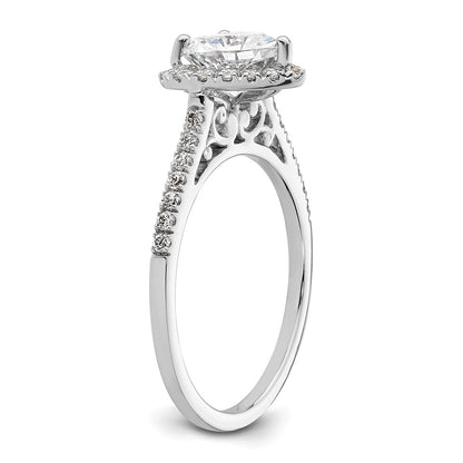1/3 Ct. Natural Heart Shape Diamond Semi-mount Engagement Ring in 14K White Gold