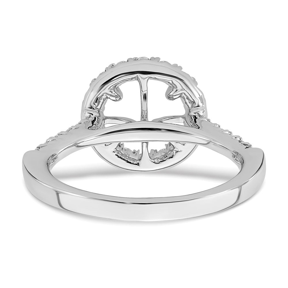 14k White Gold 1/2 Ct. Lab Grown Diamond VS/SI+ G+ 2 Ct. Center Round Engagement Ring