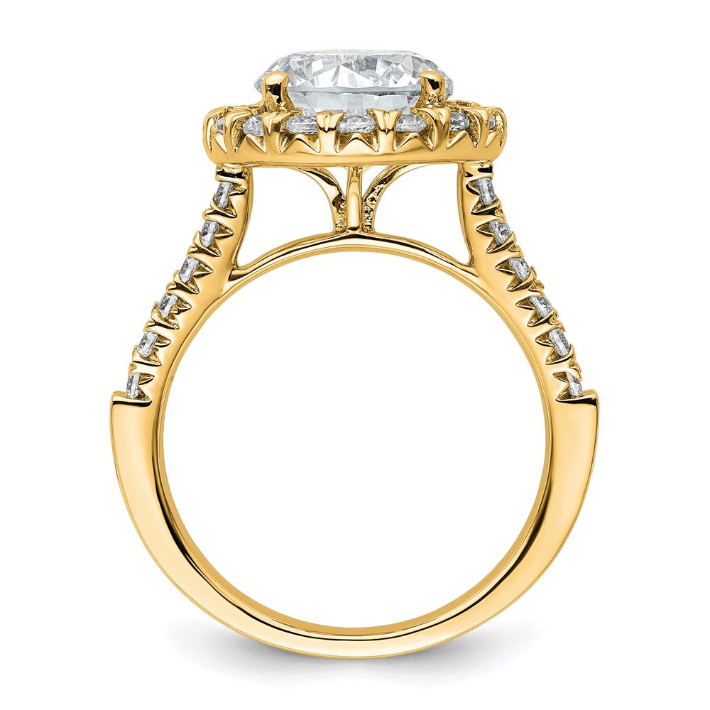 14k Yellow Gold 5/8 Ct. Lab Grown Diamond VS/SI+ G+ 3 Ct. Center Round Engagement Ring