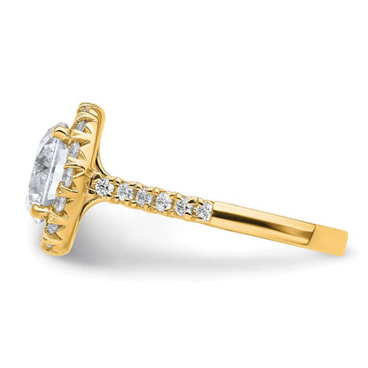 14k Yellow Gold 5/8 Ct. Lab Grown Diamond VS/SI+ G+ 3 Ct. Center Round Engagement Ring