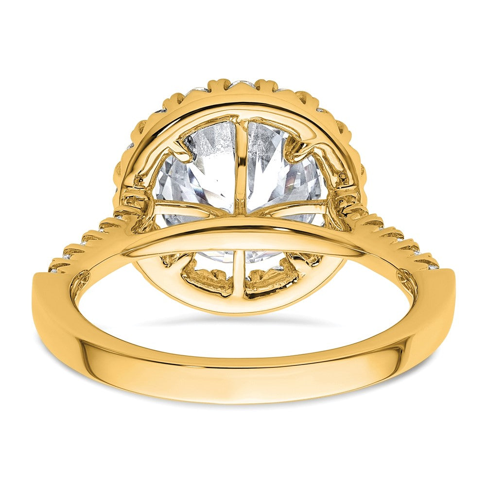 14k Yellow Gold 5/8 Ct. Lab Grown Diamond VS/SI+ G+ 3 Ct. Center Round Engagement Ring