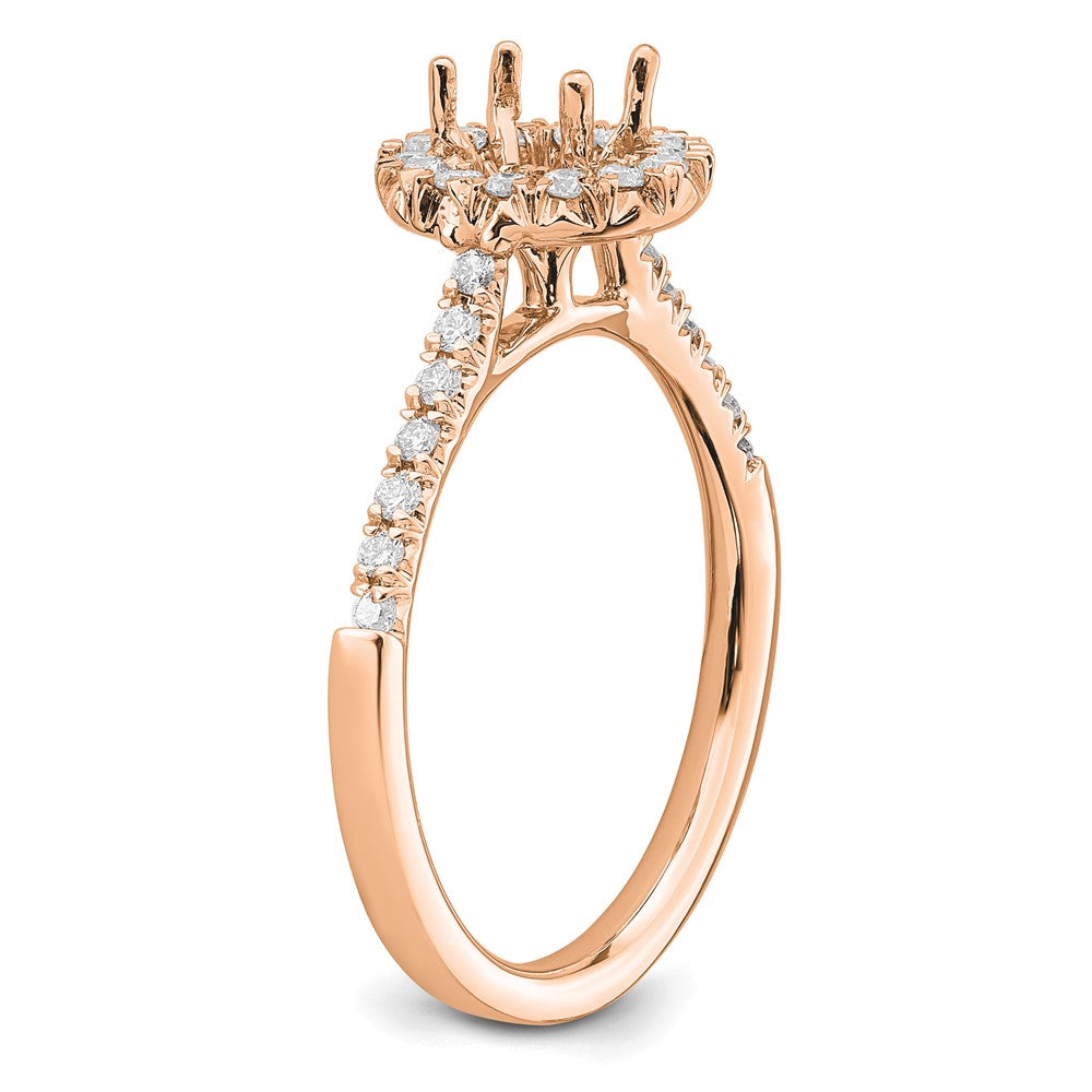 14k Rose Gold 7/8 Ct. Lab Grown Diamond VS/SI+ G+ Oval Halo Engagement Ring