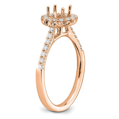 14k Rose Gold 7/8 Ct. Lab Grown Diamond VS/SI+ G+ Oval Halo Engagement Ring