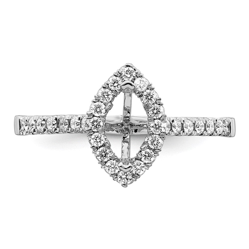 14kw Marquise Halo Simulated Diamond Engagement Ring