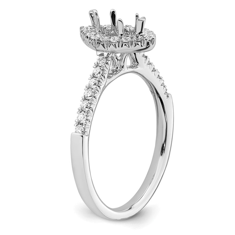 14kw Marquise Halo Simulated Diamond Engagement Ring