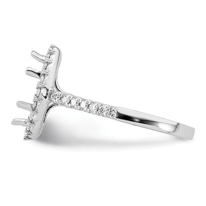 1.50ct. CZ Solid Real 14K White Gold Marquise Halo Engagement Ring